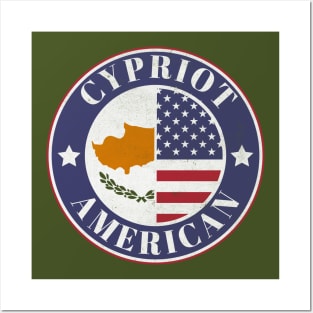 Proud Cypriot-American Badge - Cyprus Flag Posters and Art